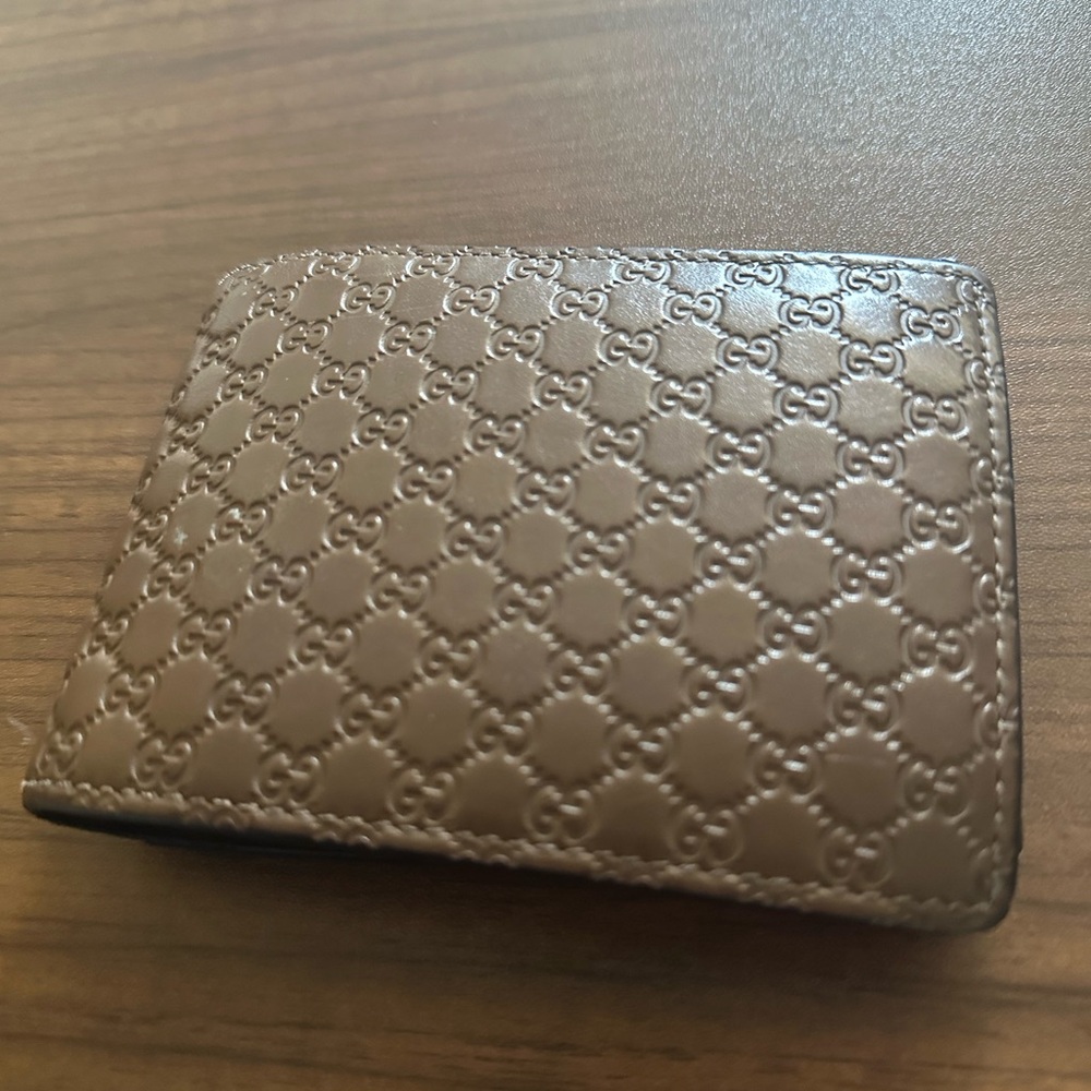 Gucci wallet microguccissima deep brown bi-fold wallet